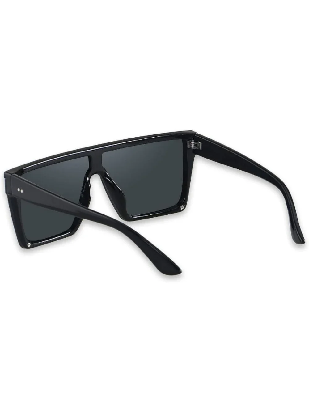 Oversized Square Sunglasses for Women & Men - Trendy Flat Top Style, UV